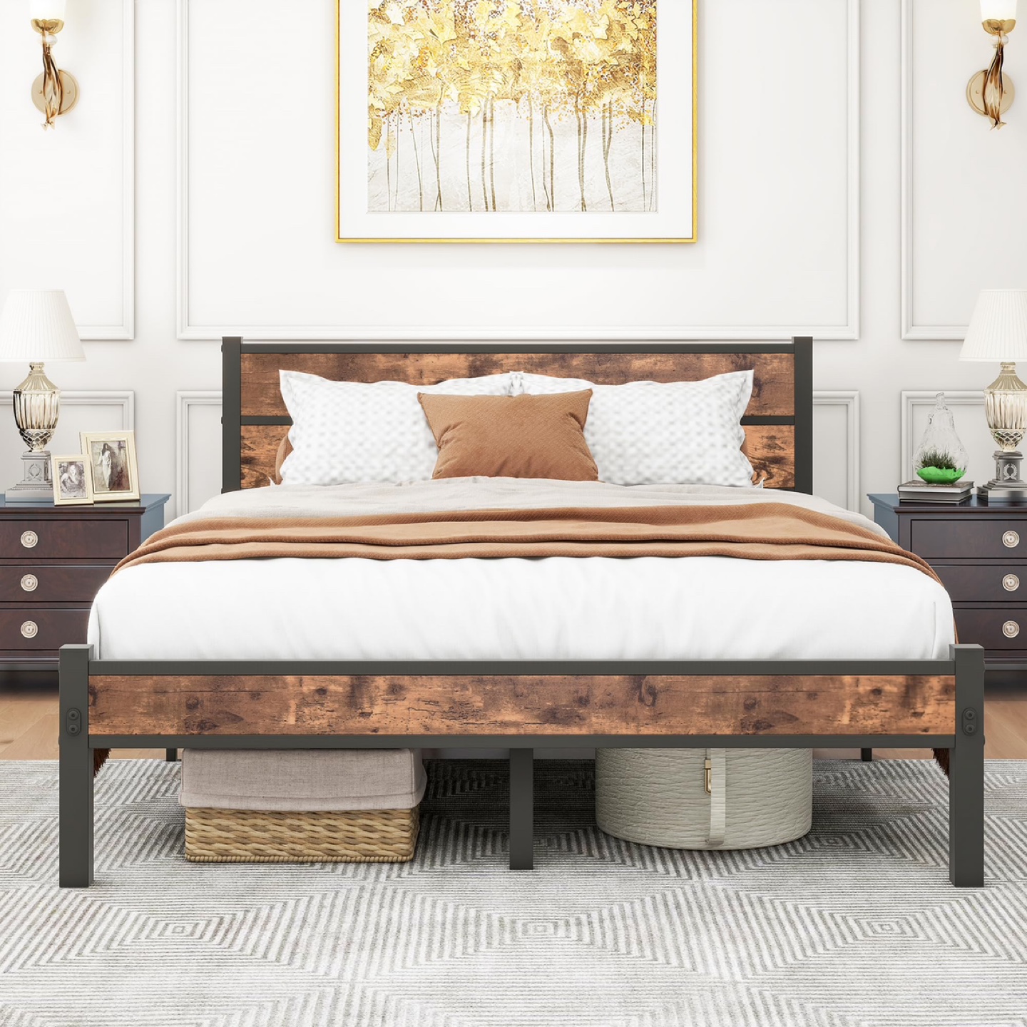 HOMERECOMMEND Queen Bed Frame with Headboard and Footboard - photo 3