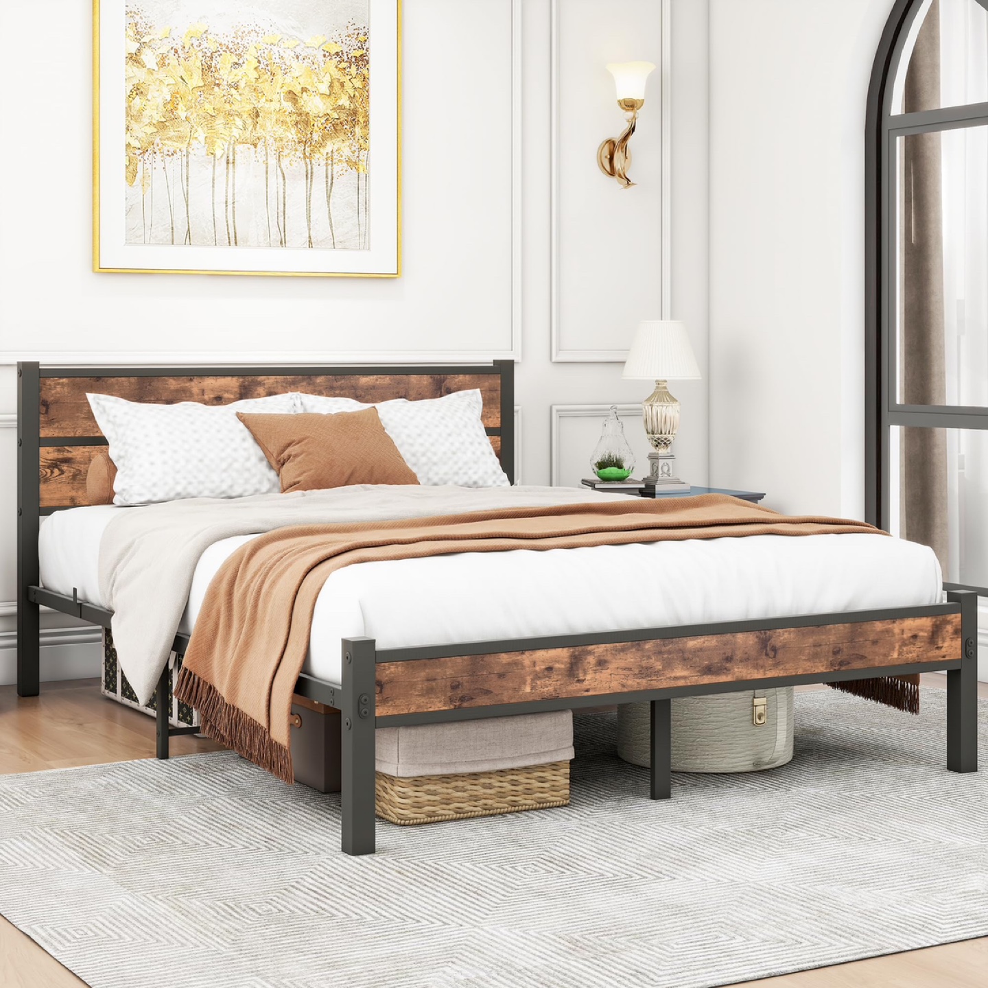 HOMERECOMMEND Queen Bed Frame with Headboard and Footboard - photo 5