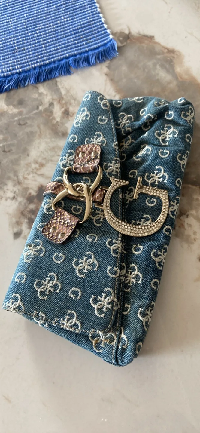 Guess Denim Clutch thumbnail