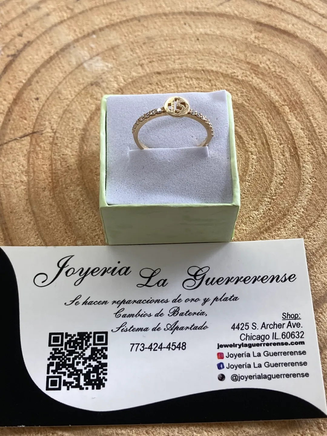 Real Gold 14k Ring with Number 15 Design image indicator(2)