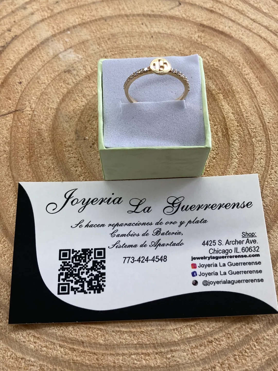 Real Gold 14k Ring with Number 15 Design image indicator(4)