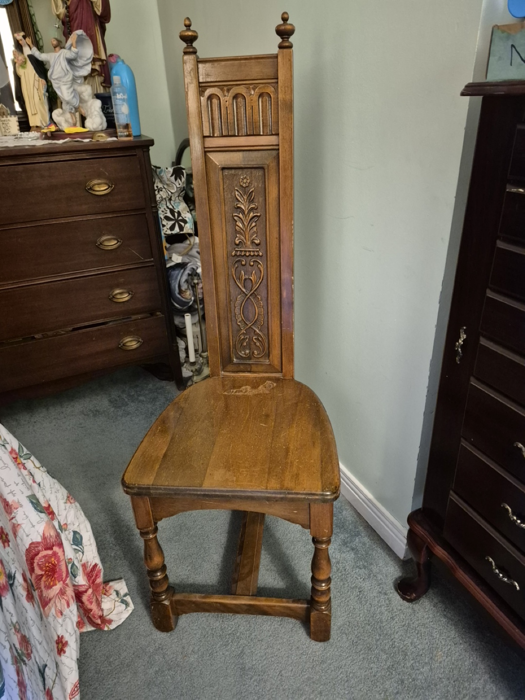 Vintage Carved Wooden Chair