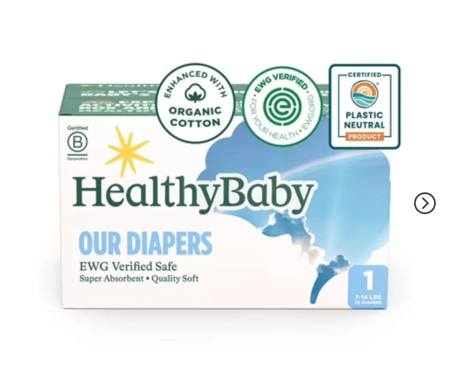 HealthyBaby Organic Cotton Chlorine Free Disposable Diaper thumbnail