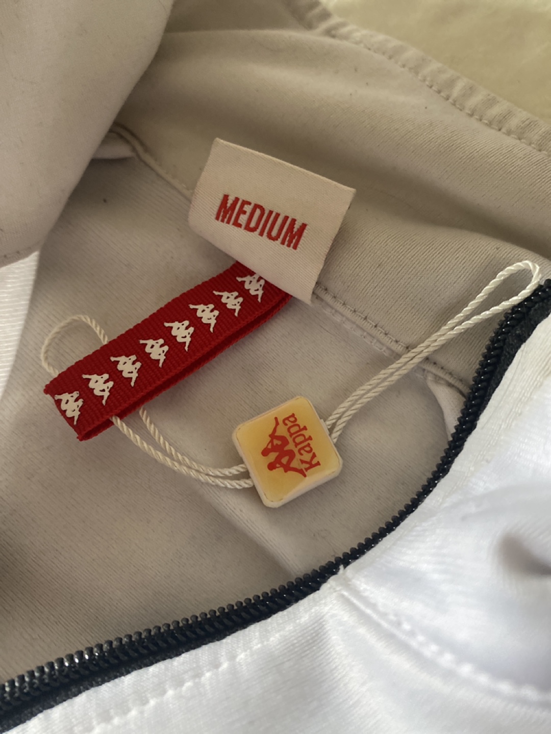 Kappa White Track Jacket - Size Medium - photo 3
