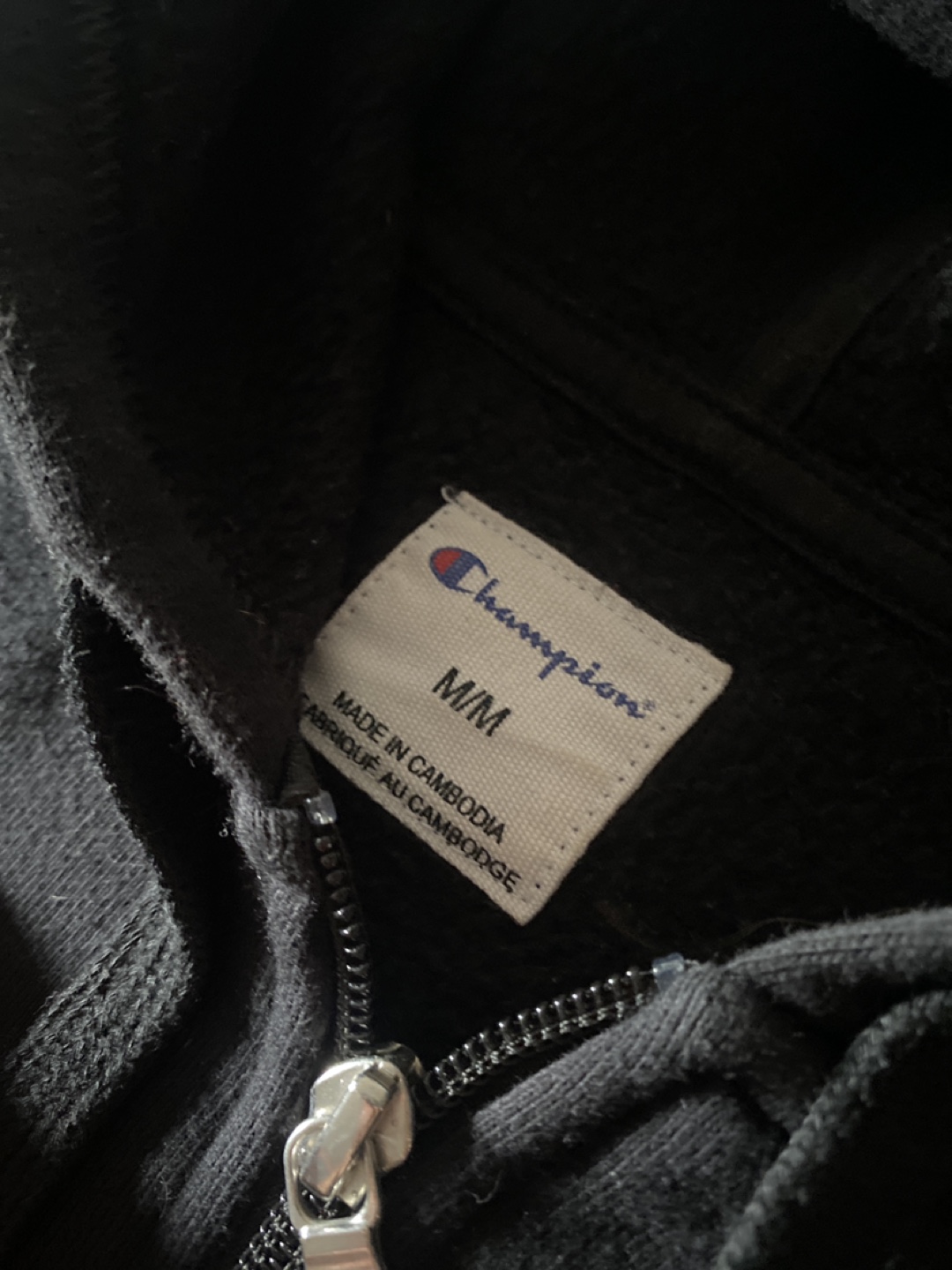 Champion Black Full Zip Hoodie - Size M - photo 4