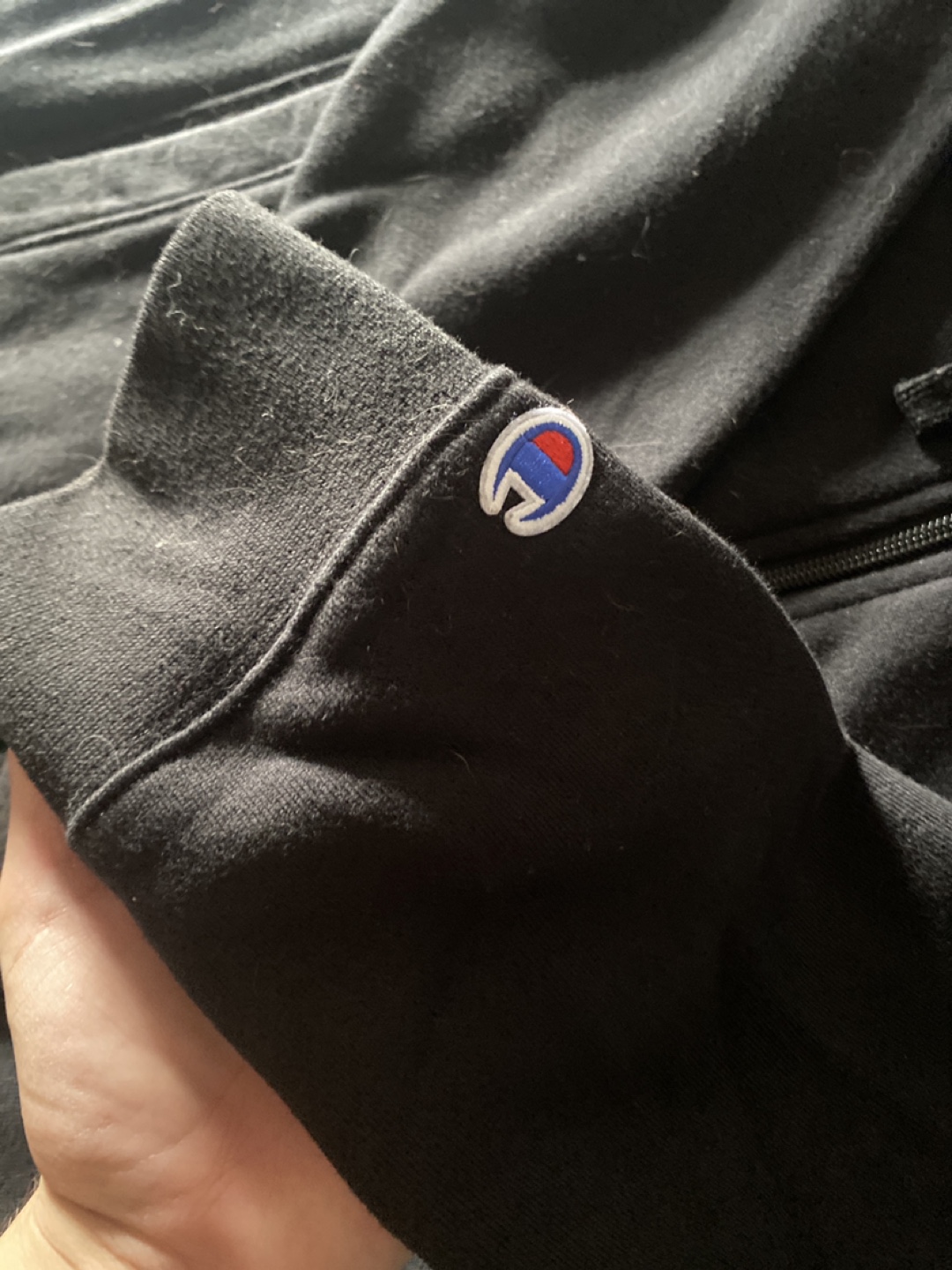 Champion Black Full Zip Hoodie - Size M - photo 3