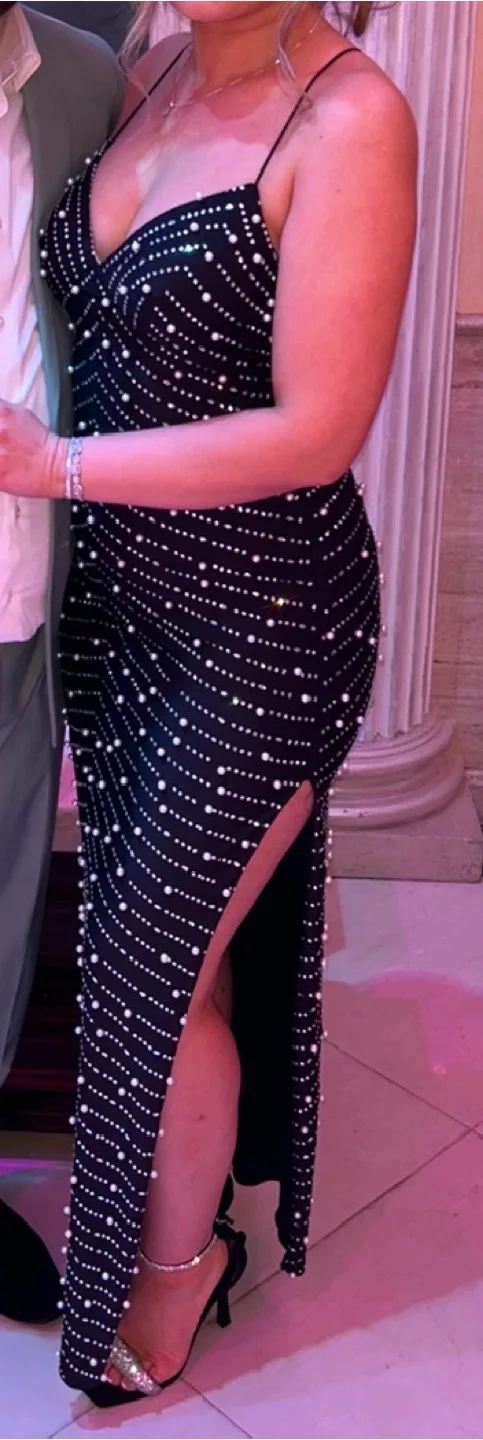 Black Pearl Embellished Maxi Dress thumbnail