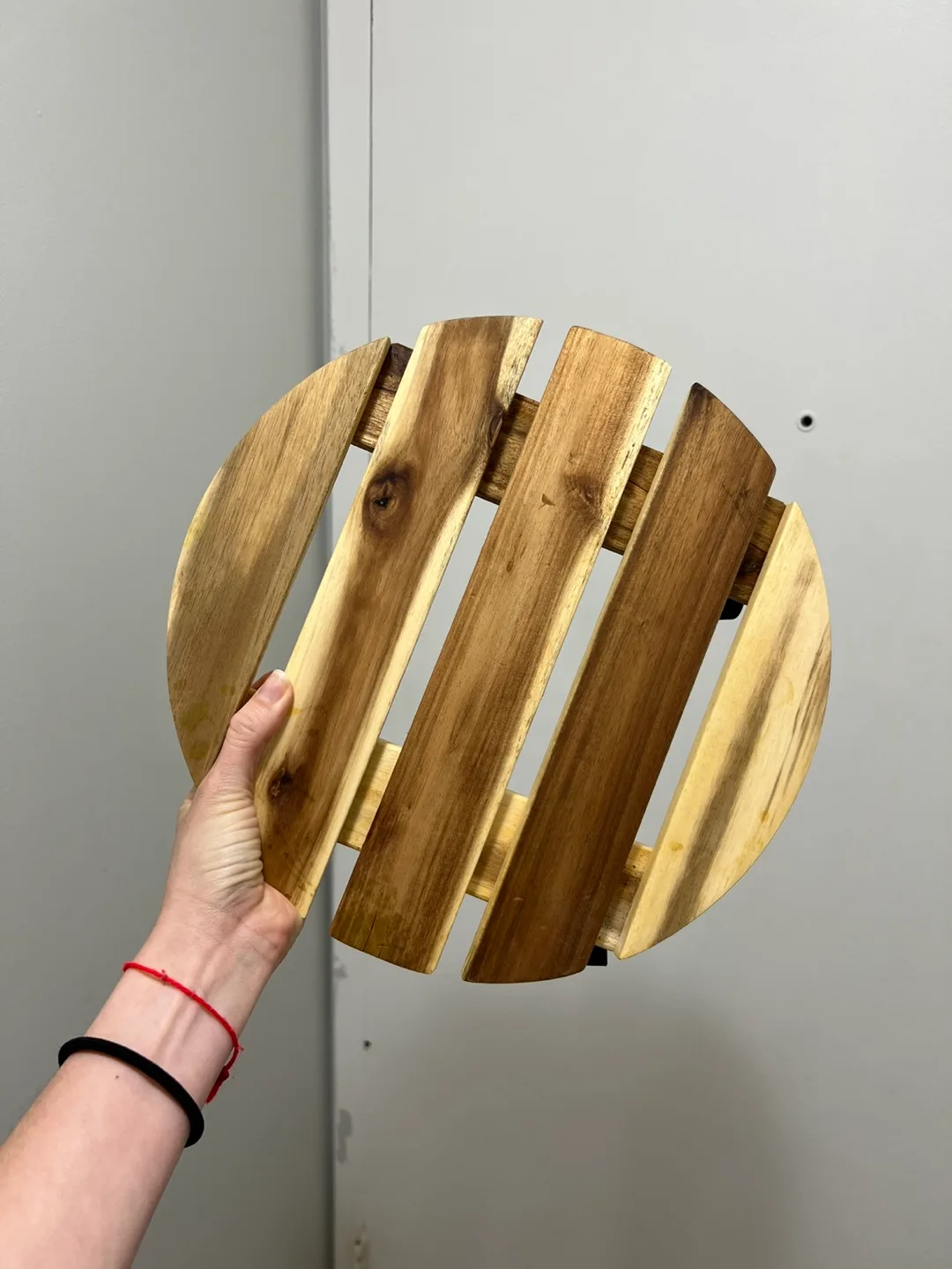 Wooden Plant Stand with Wheels thumbnail