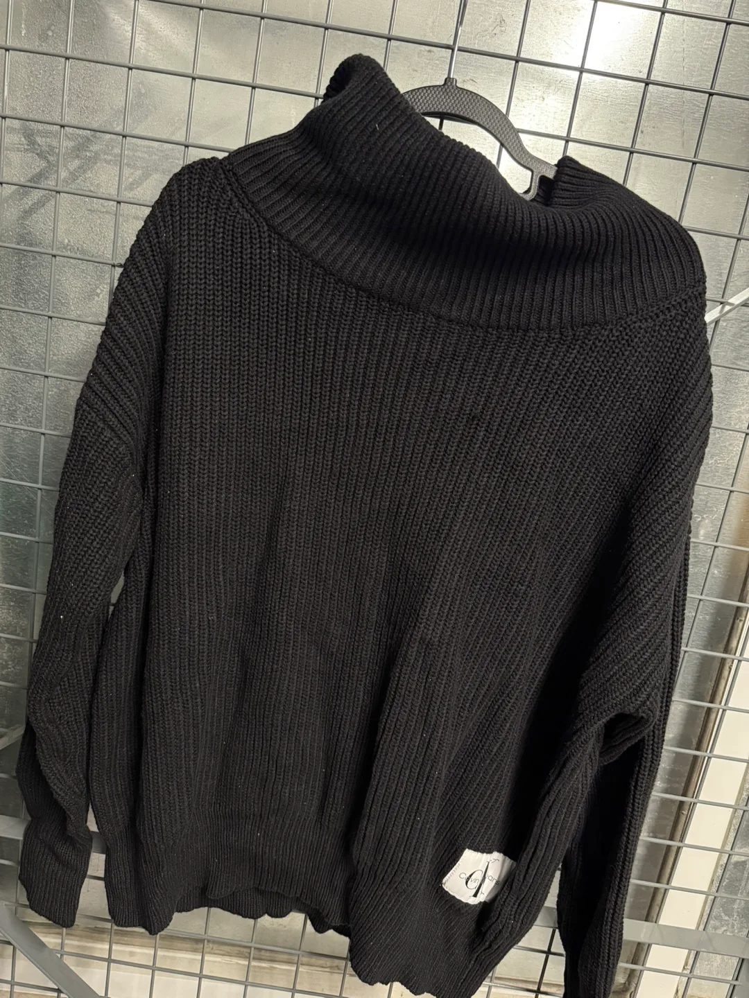 Calvin Klein Jeans Black Turtleneck - Size L thumbnail