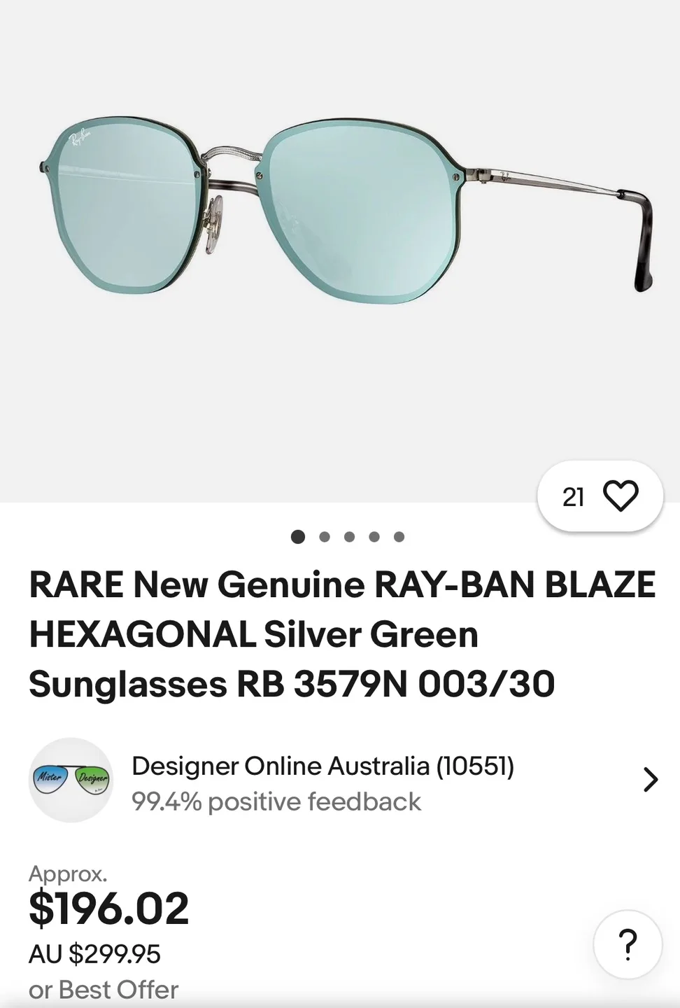 Ray-Ban Blaze Hexagonal Sunglasses image indicator(3)
