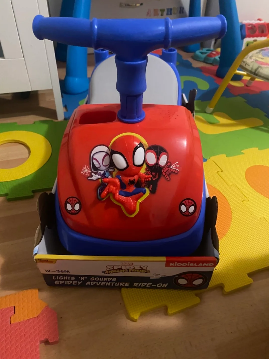 Kiddieland Spidey Adventure Ride-On - 12-36 Months thumbnail