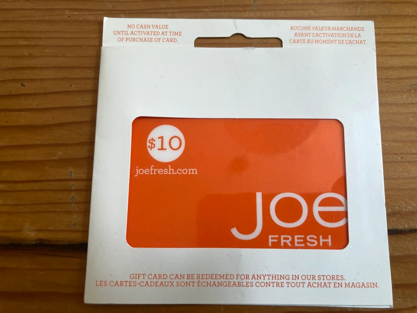 $10 joe fresh card #freecycle thumbnail