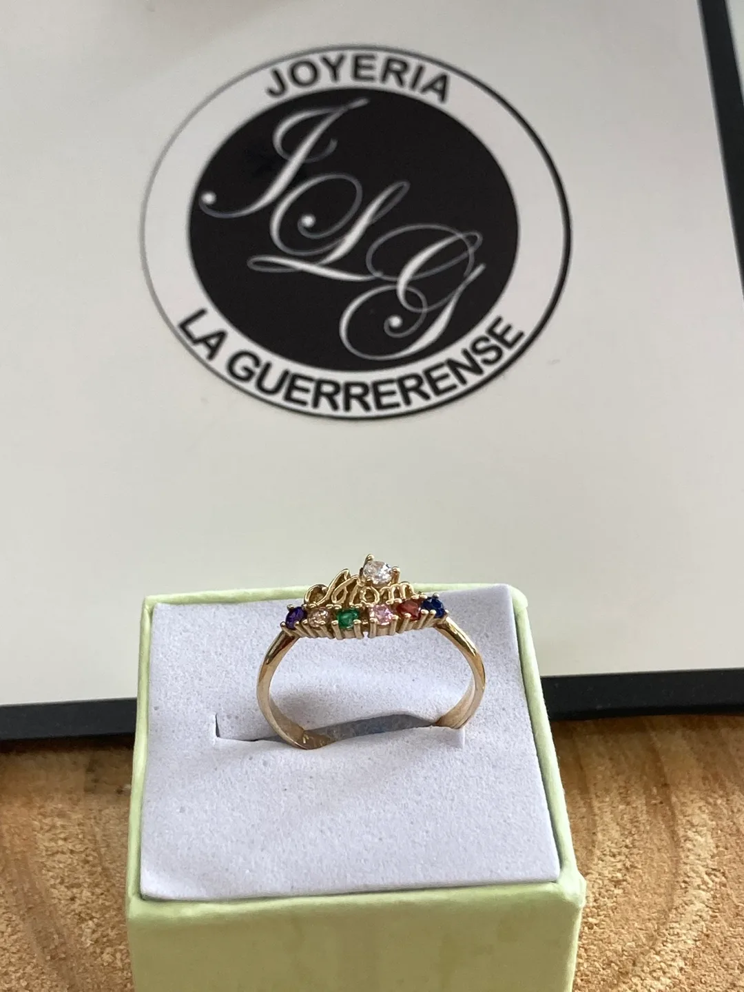 Real Gold 14k Ring with Colorful Stones image indicator(2)