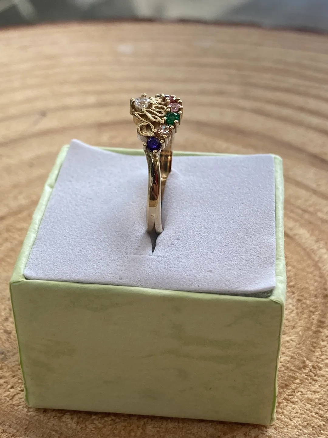 Real Gold 14k Ring with Colorful Stones image indicator(6)