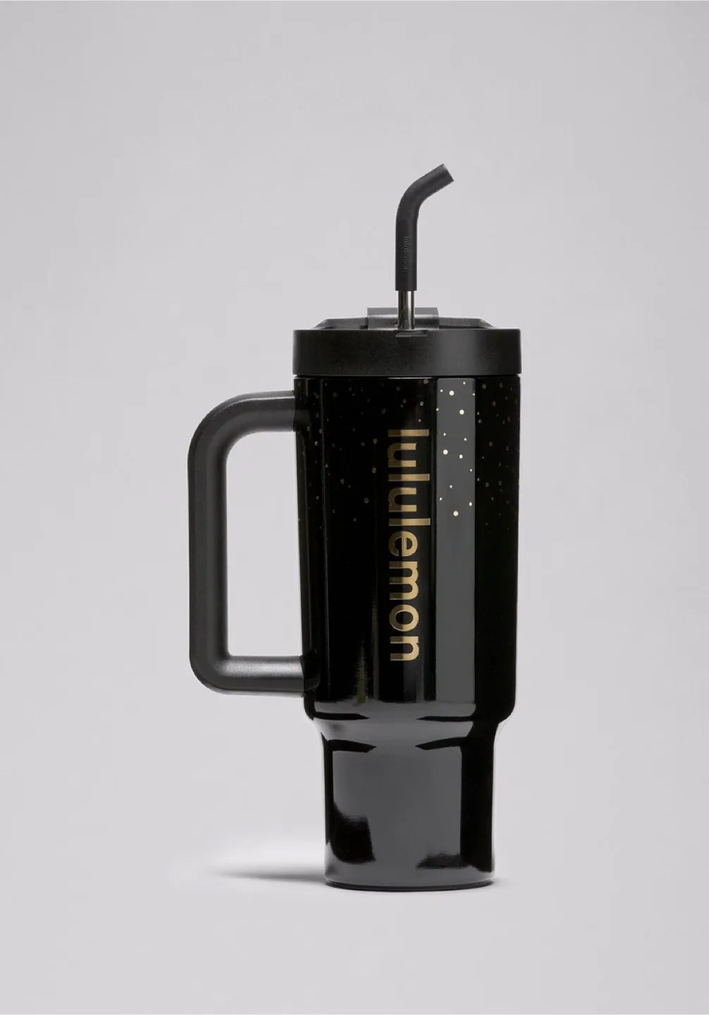 BNIB Lululemon Black 40oz Tumbler with Handle & Straw thumbnail