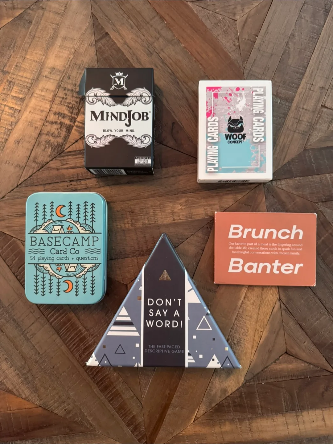 Variety of Card Games: Woof Concept, Mindjob, Basecamp + thumbnail