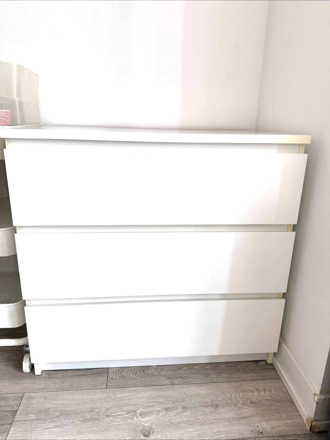 IKEA Malm 3-Drawer Dresser - White thumbnail
