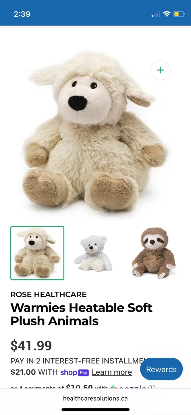 Warmies Plush Lamb image indicator(4)