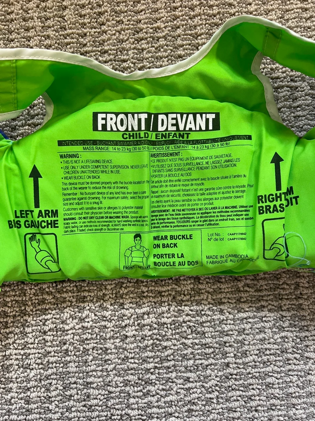 Body Glove Child/Infant Swim Aid - 14 to 23 kg thumbnail