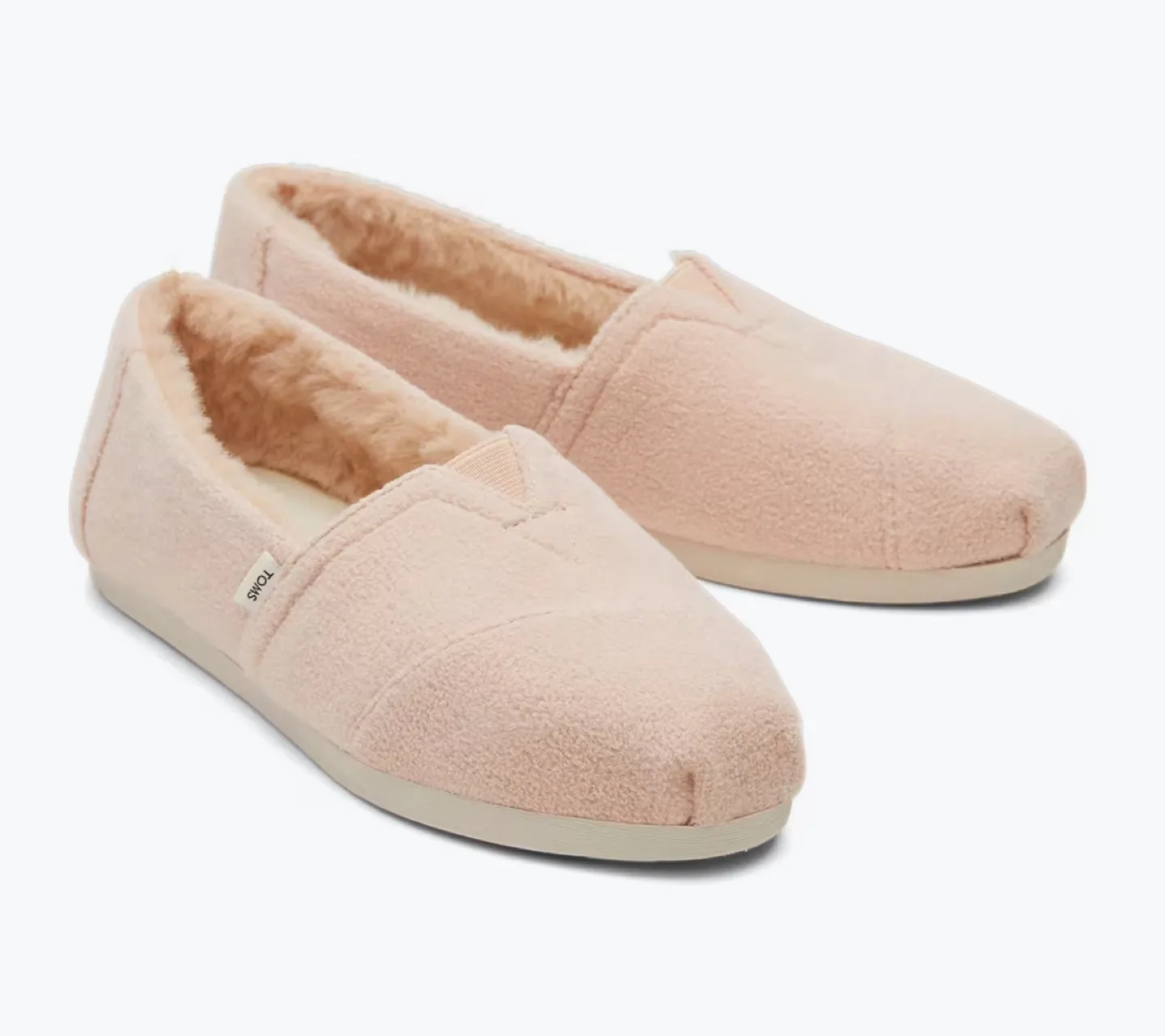 TOMS Women's Alpargata Dusty Pink Fleece Size 8.5 thumbnail