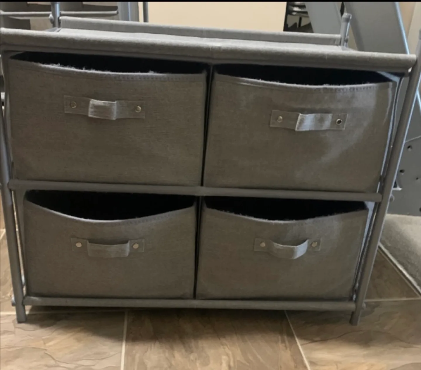 Grey Fabric Storage Shelf Unit image indicator(2)