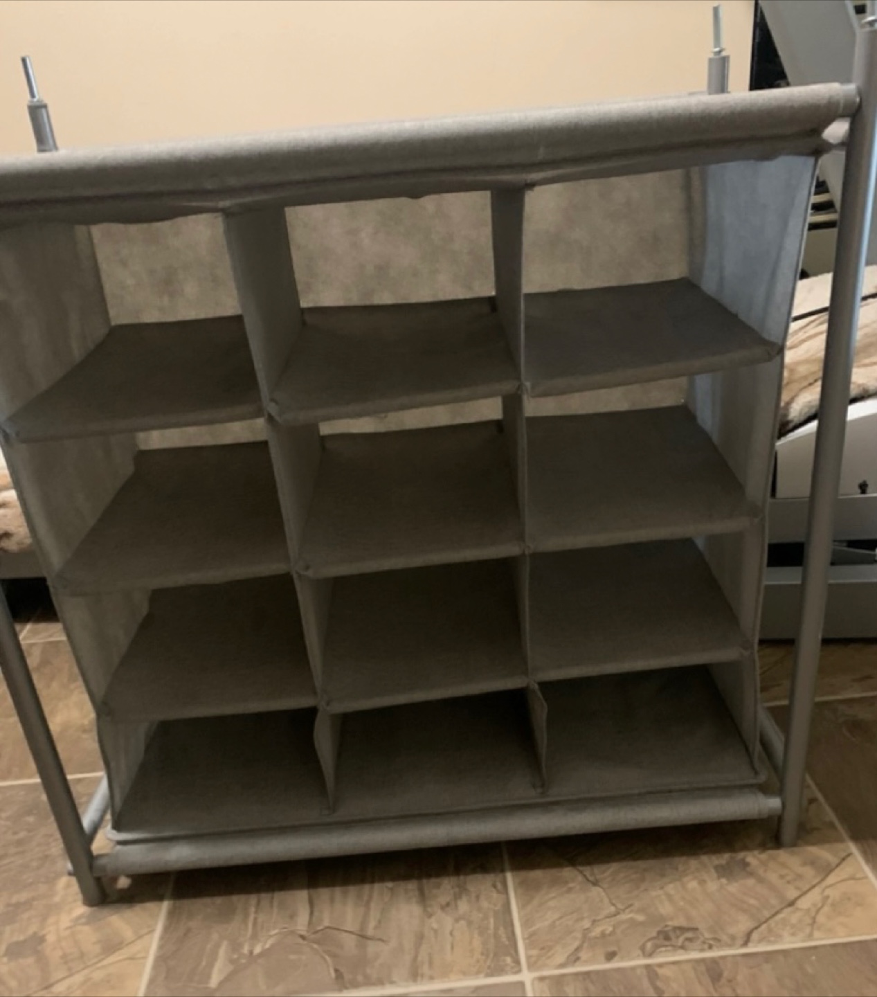 Grey Fabric Storage Shelf Unit - photo 3