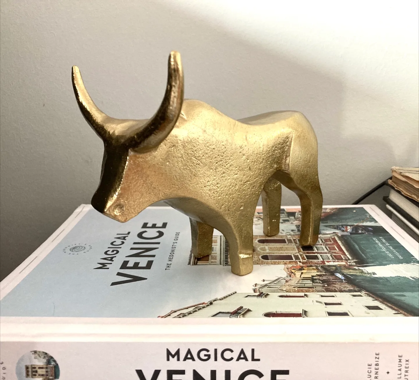 Vintage mid century metal bull thumbnail