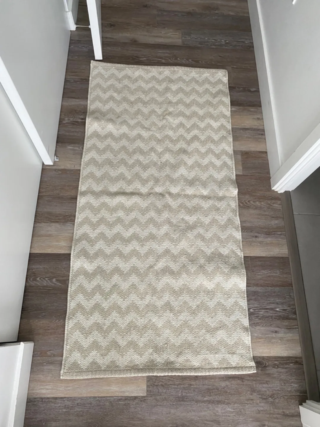 Chevron Patterned Runner Rug, 26" x 72" thumbnail