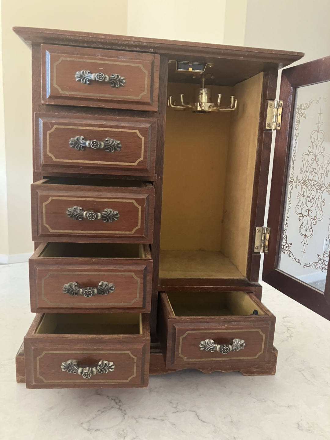 Vintage Wooden Jewellery Music Box - photo 2