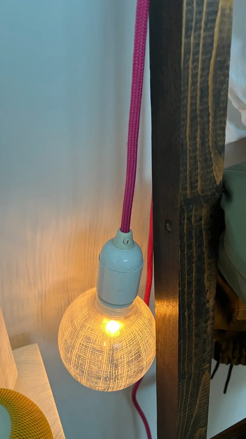 Tala Pendant Light with Pink Cord thumbnail