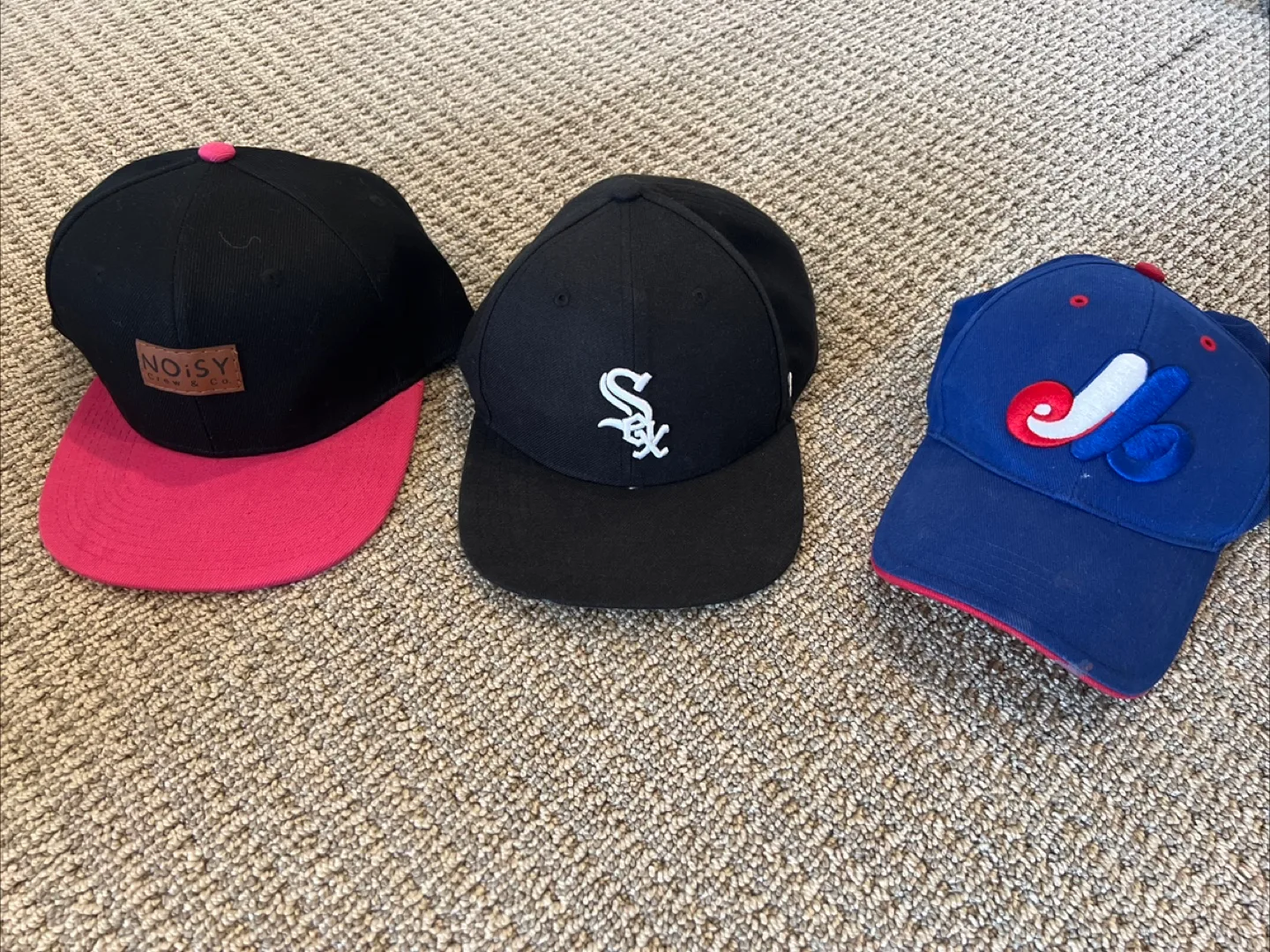Kids/ youth Baseball Caps - Noisy, Sox, Expos thumbnail