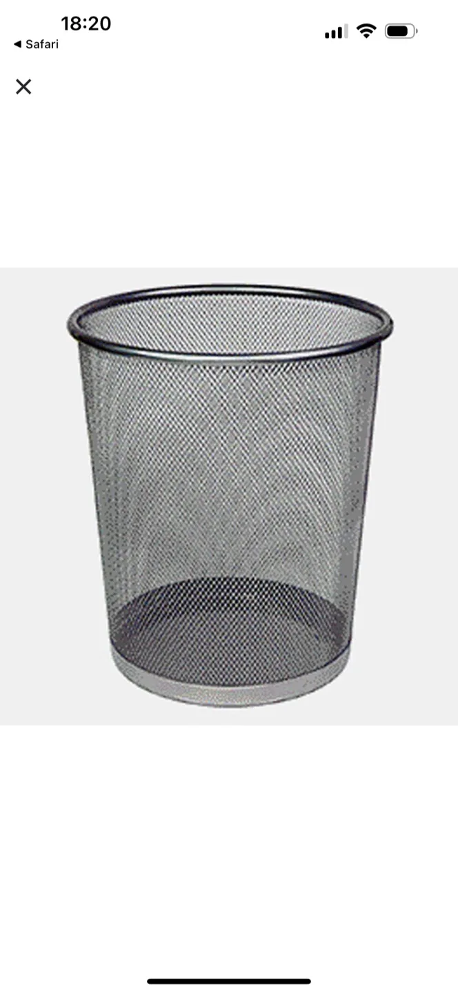 Mesh Waste Basket - Silver thumbnail