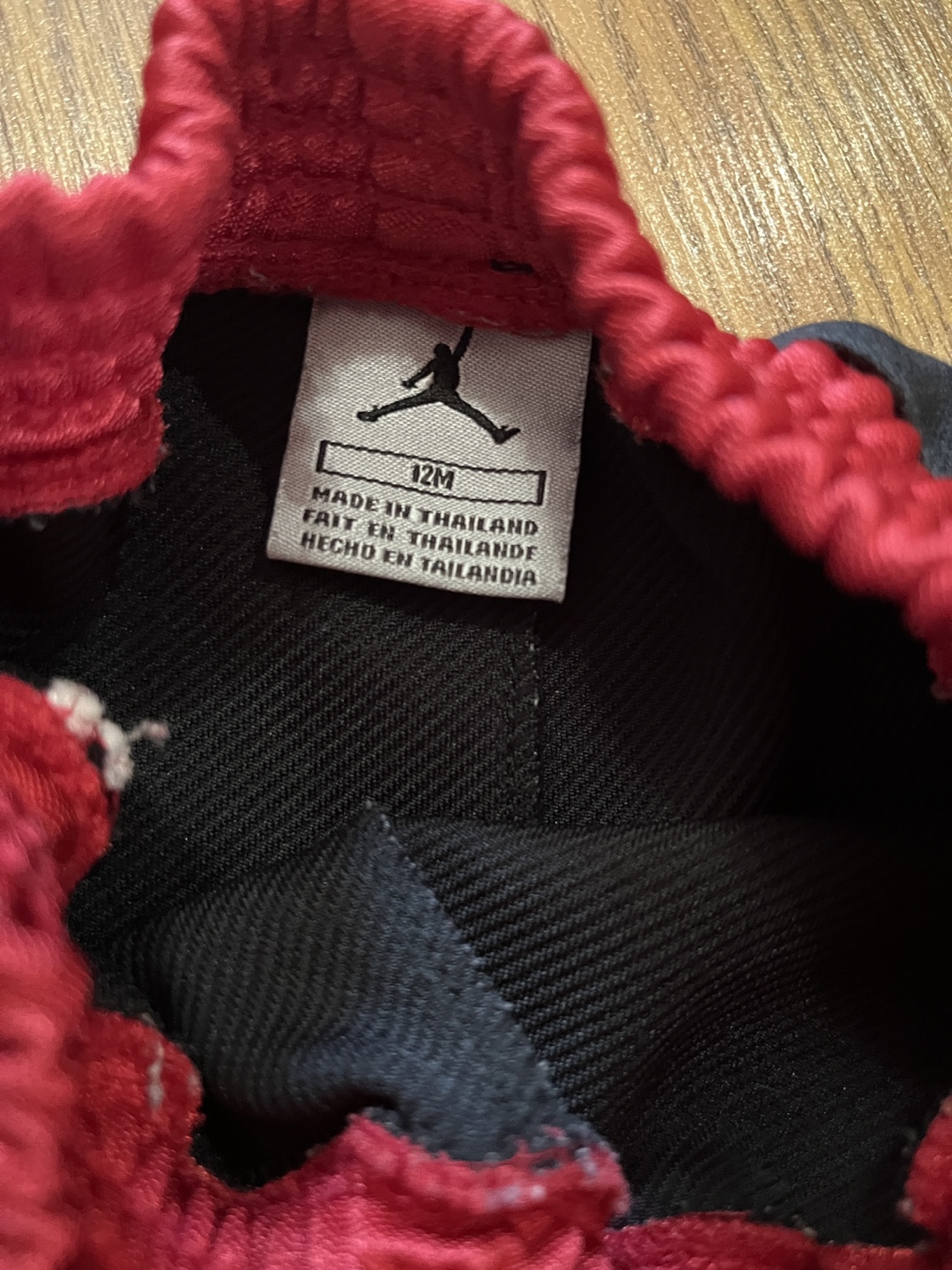 Air Jordan boys 12 months athletic shorts, black and red - photo 3