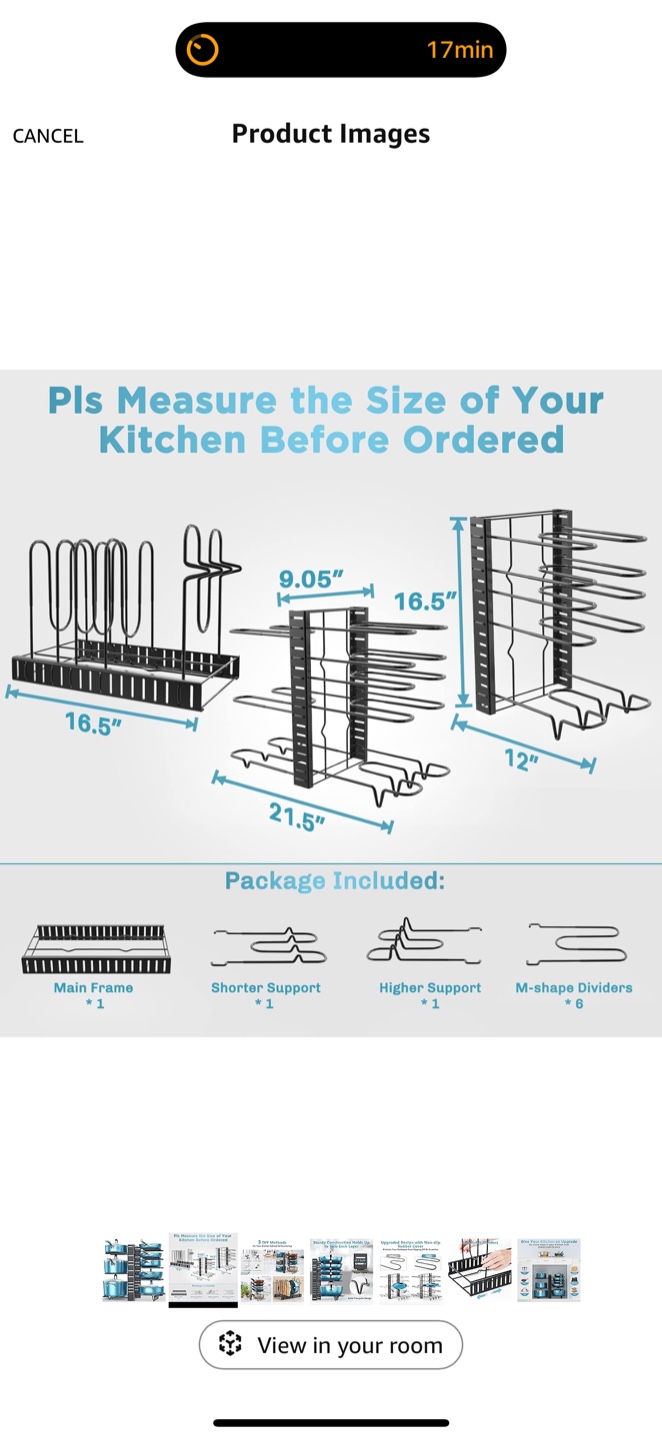 Adjustable Pot and Pan Organizer Rack - photo 2