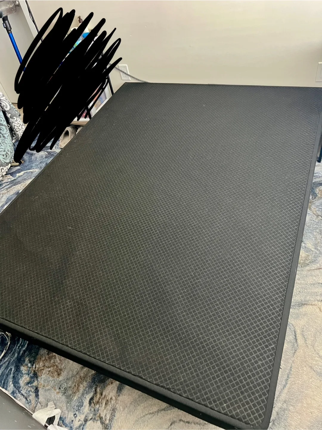 Black Platform Bed Frame - QUEEN