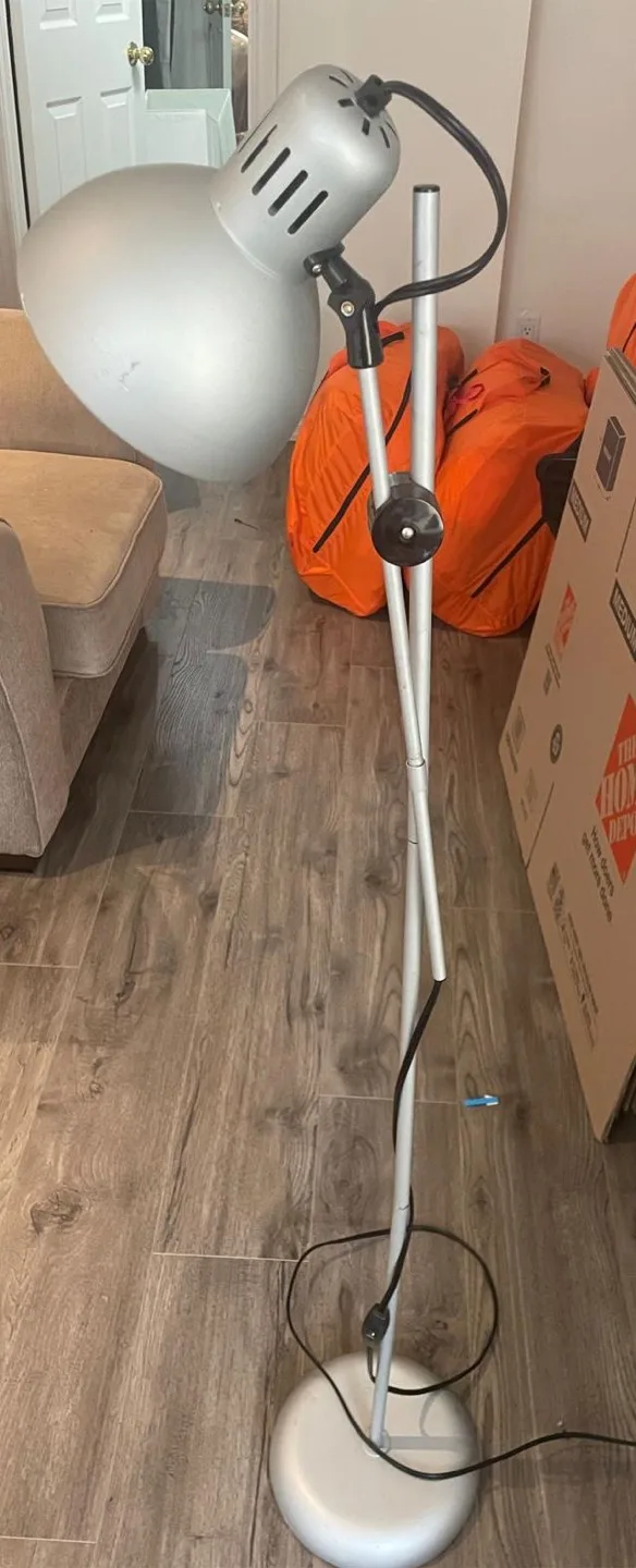 Silver Adjustable Floor Lamp thumbnail