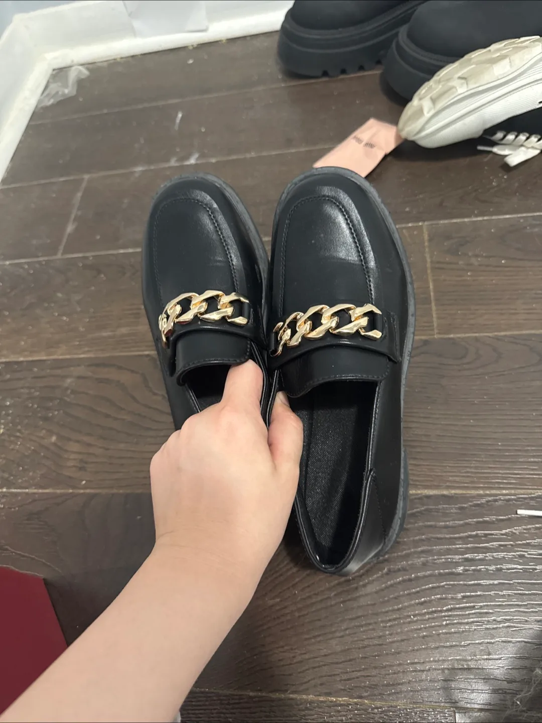 Black Chain Loafers 37 thumbnail