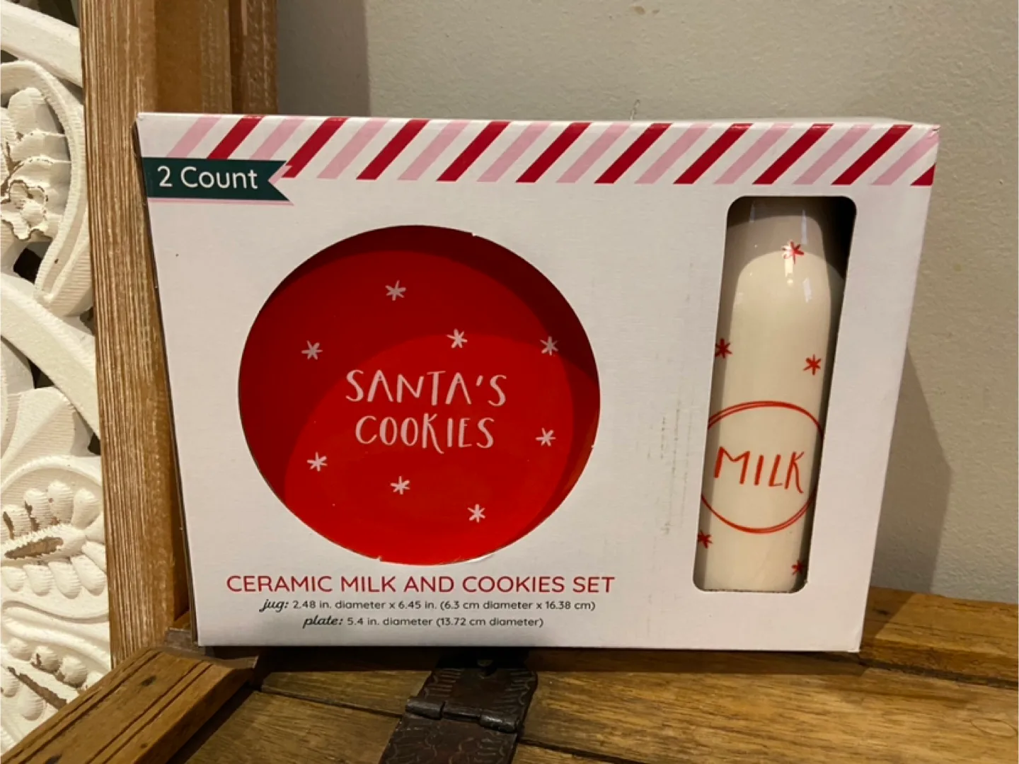 New Santa’s Milk and Cookies Ceramic Set thumbnail