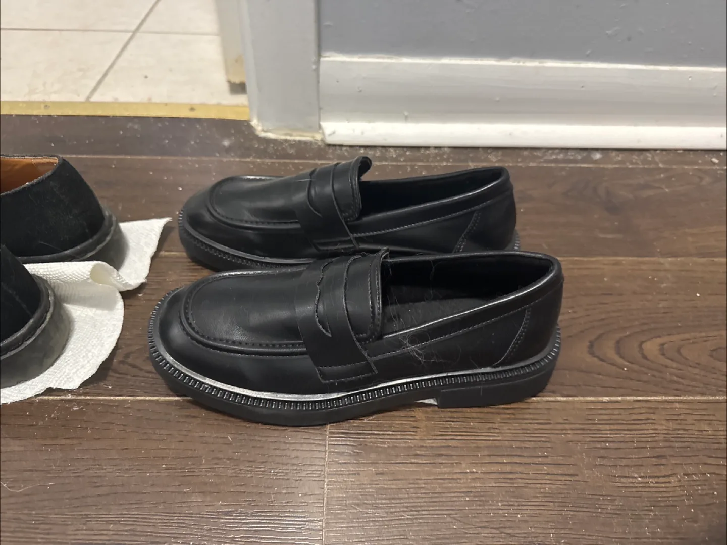 New MAJE Black Leather Loafers Size 240(US 7) thumbnail