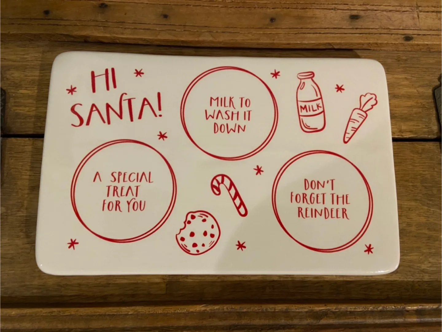 New Santa’s Milk and Cookies Ceramic Tray thumbnail