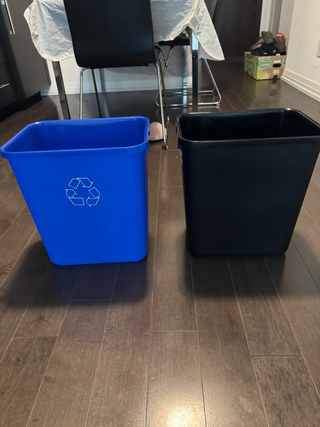 Black & Blue Recycling Bins - Set of 2 thumbnail