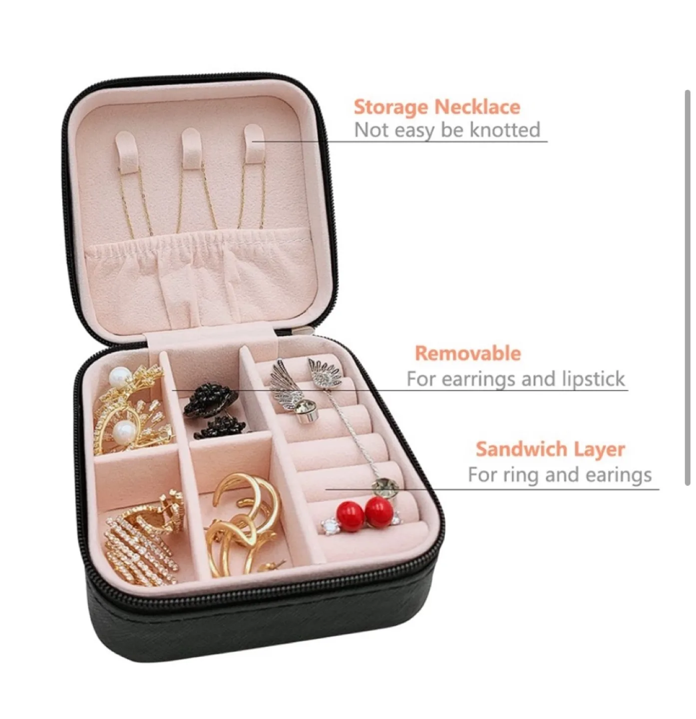 Black Leather Jewelry Box - New 🇨🇦 image indicator(2)