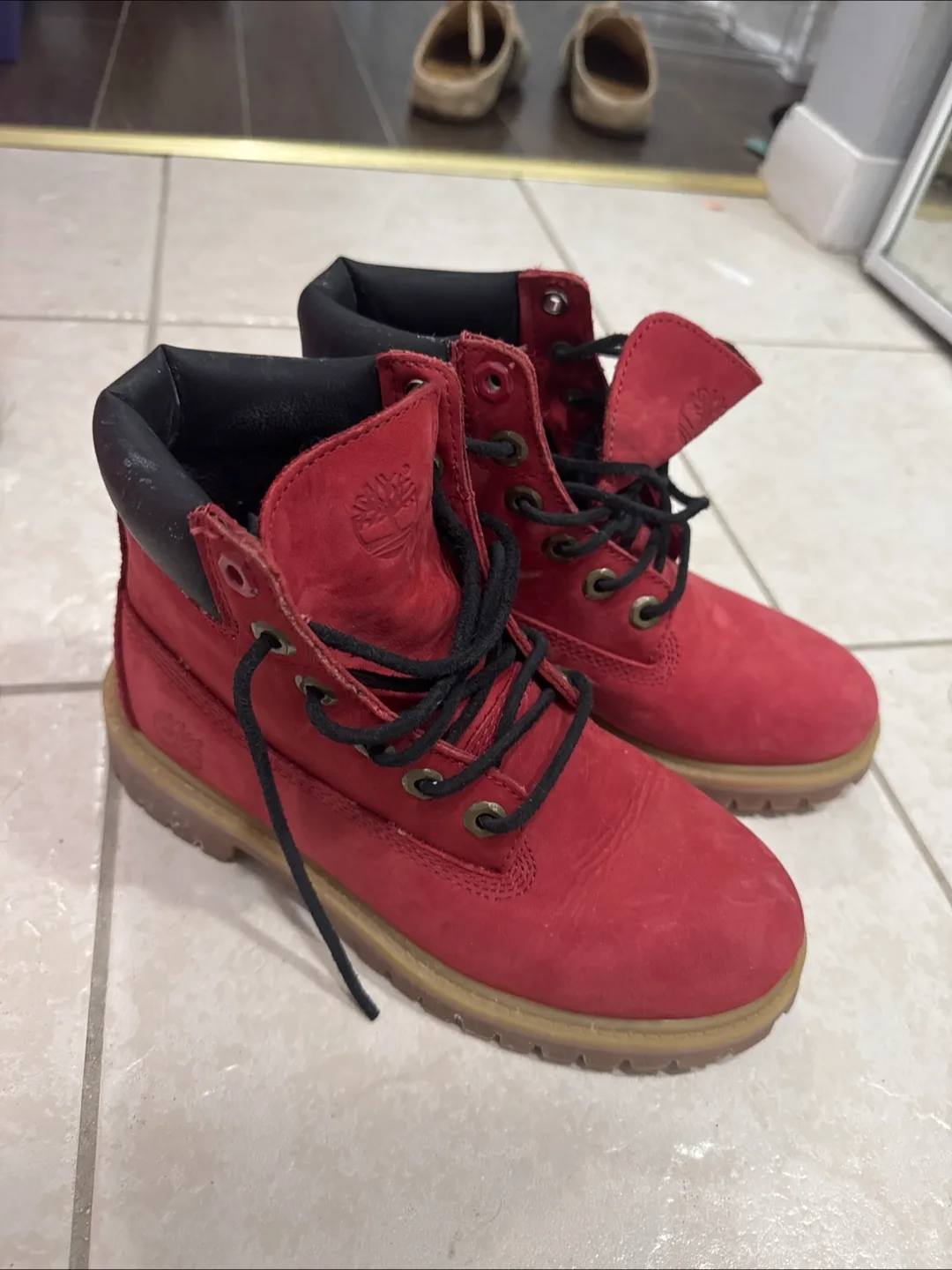 Timberland Red Leather Boots thumbnail