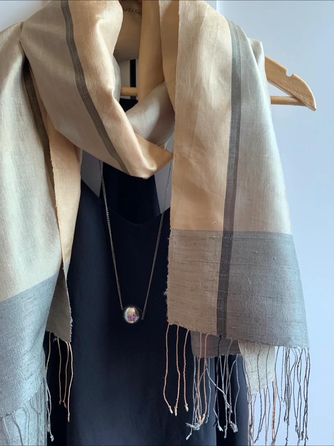 Silk Scarf with Fringes thumbnail