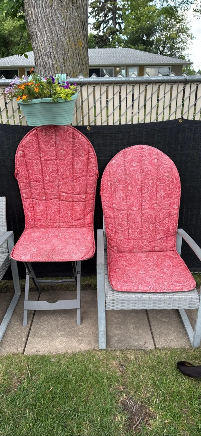Red Paisley Chair Pads (Set of 2) thumbnail