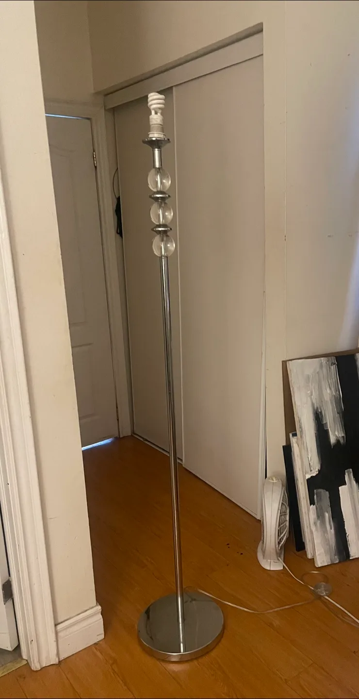 5’ tall Lamp Stand with Glass Oblisks thumbnail