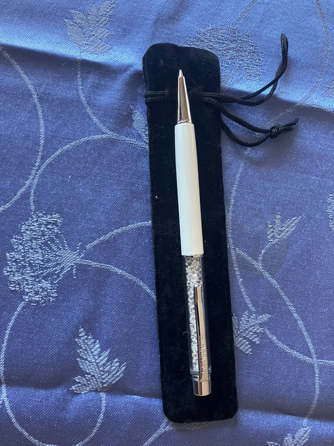New Swarovski Crystalline Gloss Ballpoint Pen - White thumbnail