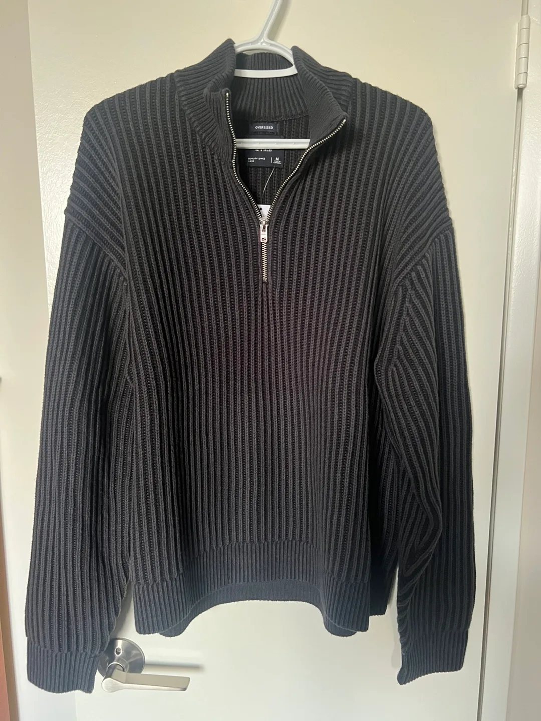 Abercrombie & Fitch Oversized Quarter Zip Sweater image indicator(2)