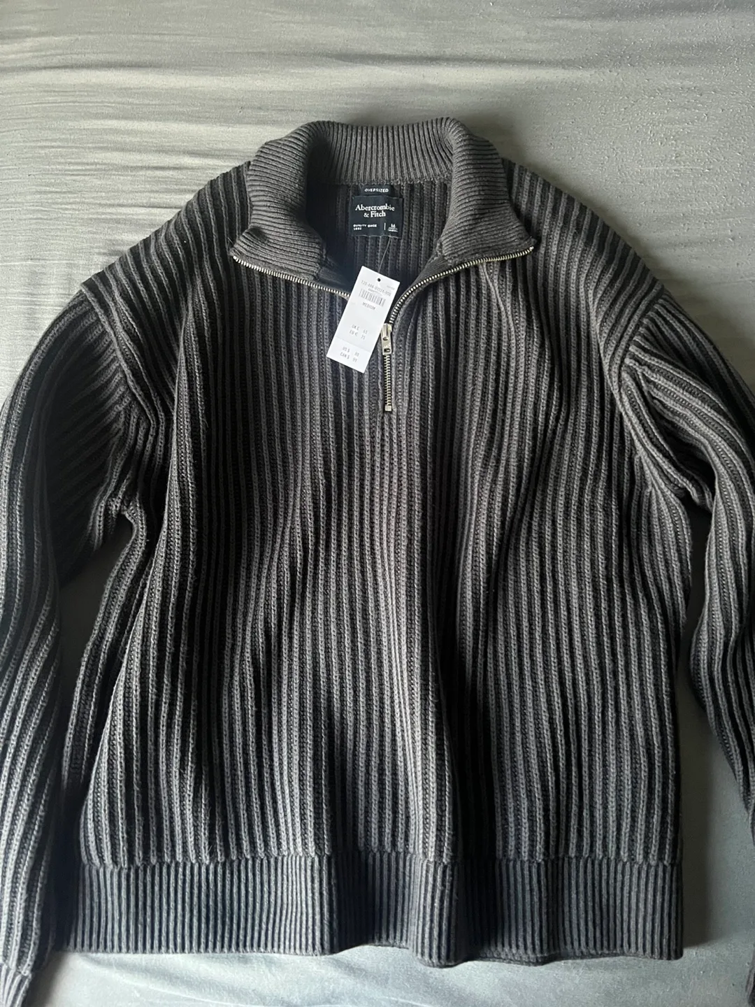 Abercrombie & Fitch Oversized Quarter Zip Sweater image indicator(4)