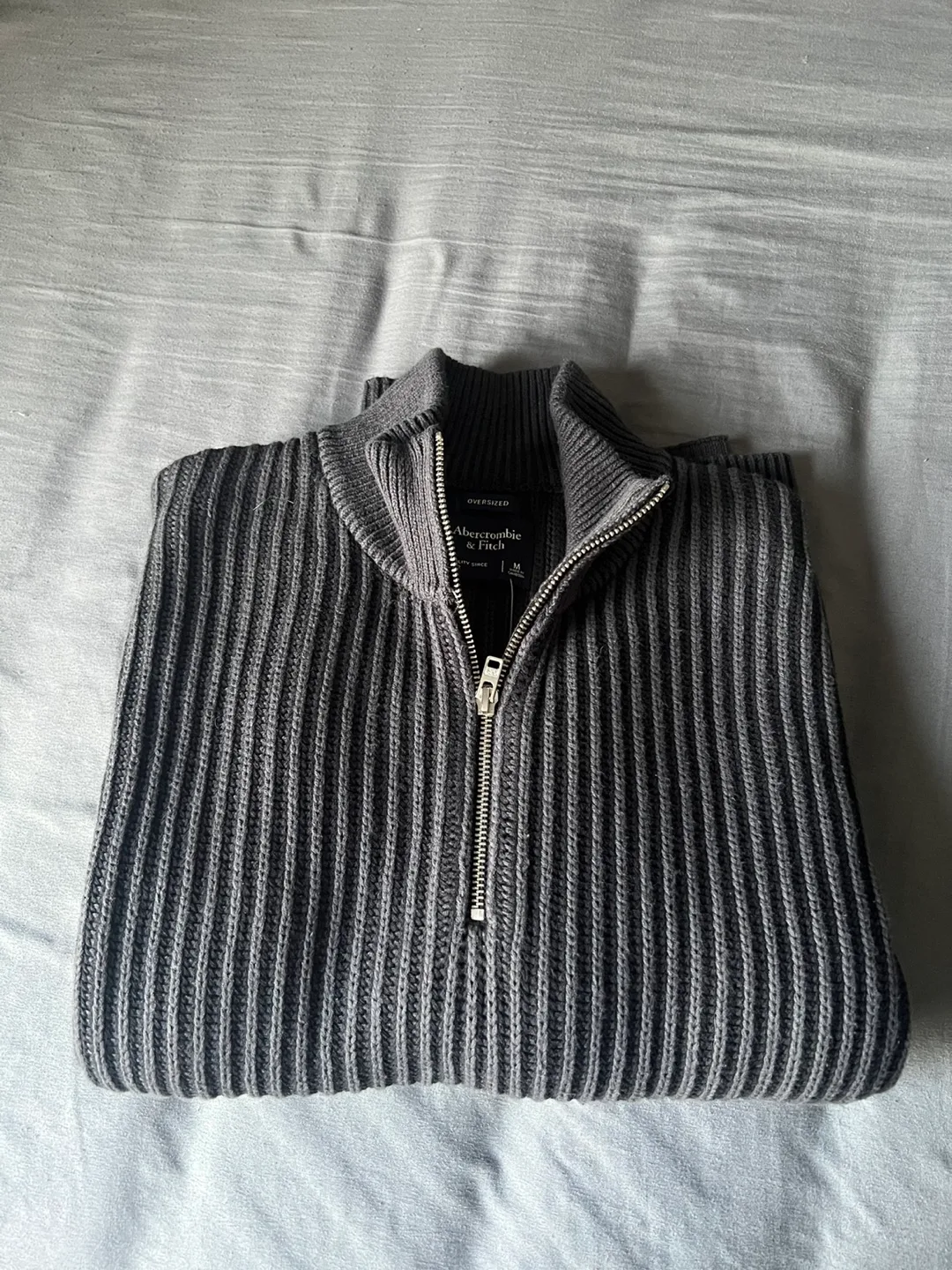 Abercrombie & Fitch Oversized Quarter Zip Sweater image indicator(8)